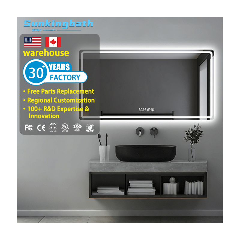 LED Frameless Rectangle Mirror