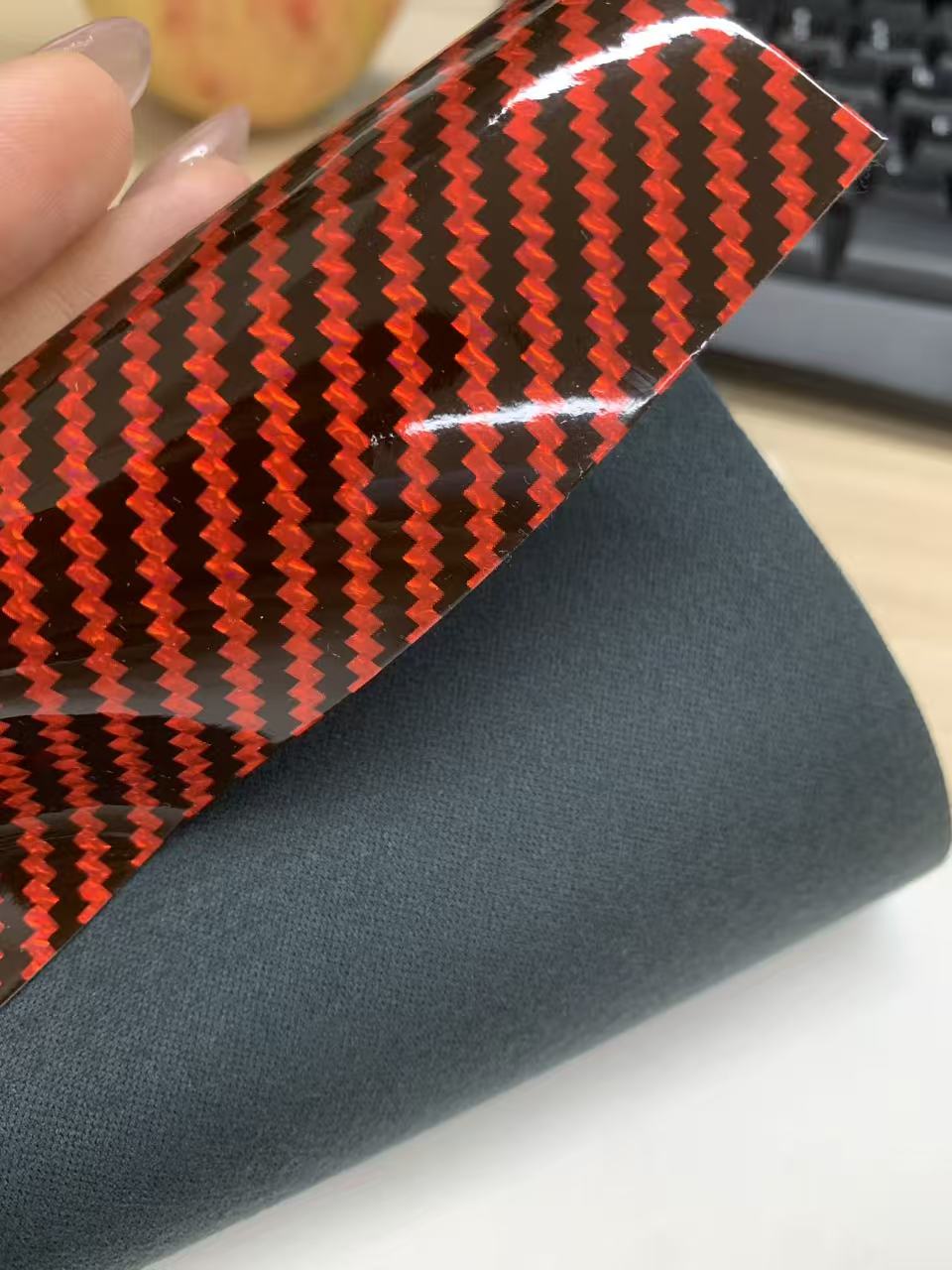 Carbon Fiber Microfiber Leather for Car Steering Wheel