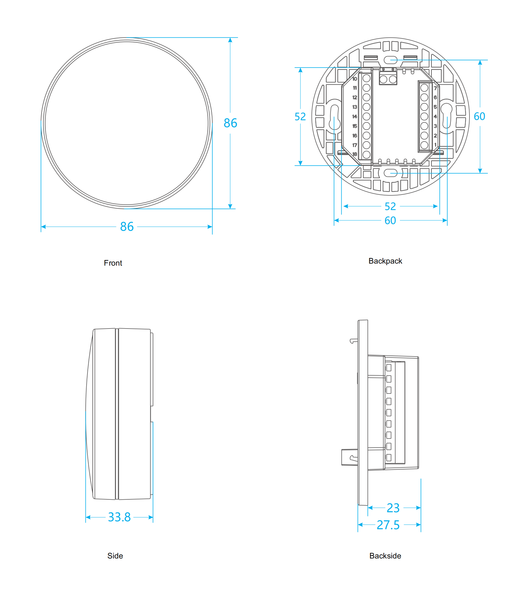 fc610 fan coil thermostat353-2