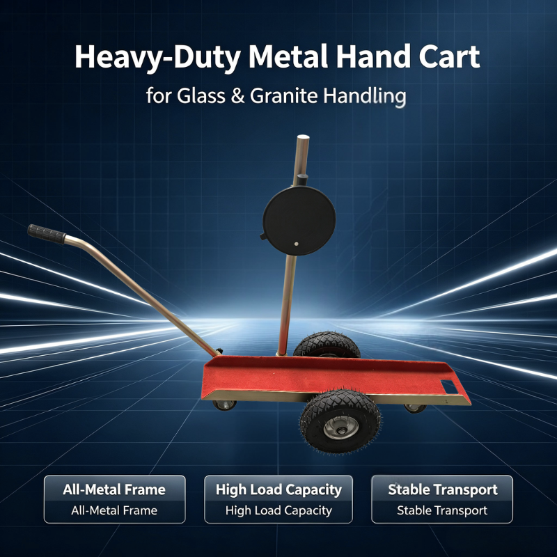 Large Heavy Duty Glass Transport Trolley, Thickened Frame Glass Handling Cart for Big Glass Panels