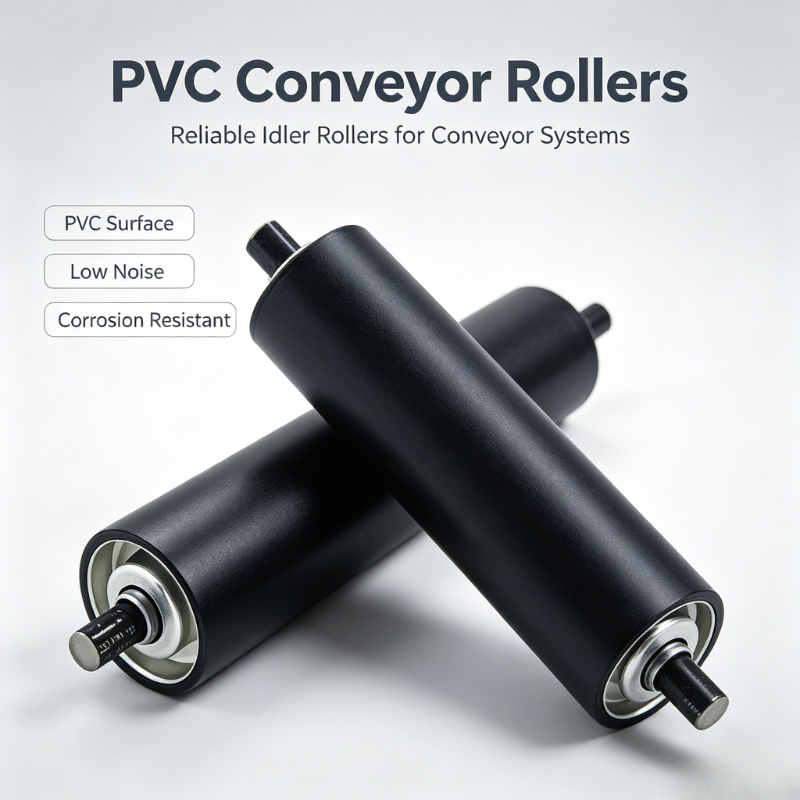 Anti-Corrosion PVC Conveyor Roller, Industrial Transport Idler Parts