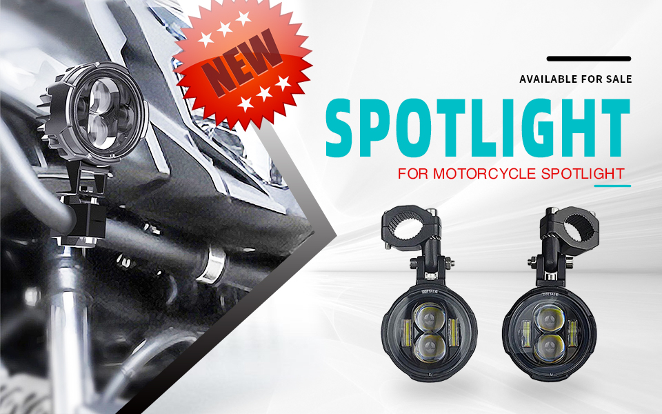 Model SW LED auxiliary spotlight for motorcycle external use