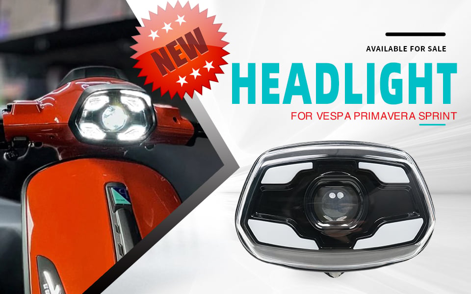 Model SPHL-101 New Style LED HeadLight For Vespa Sprint And Primavera 50cc 125cc 150cc