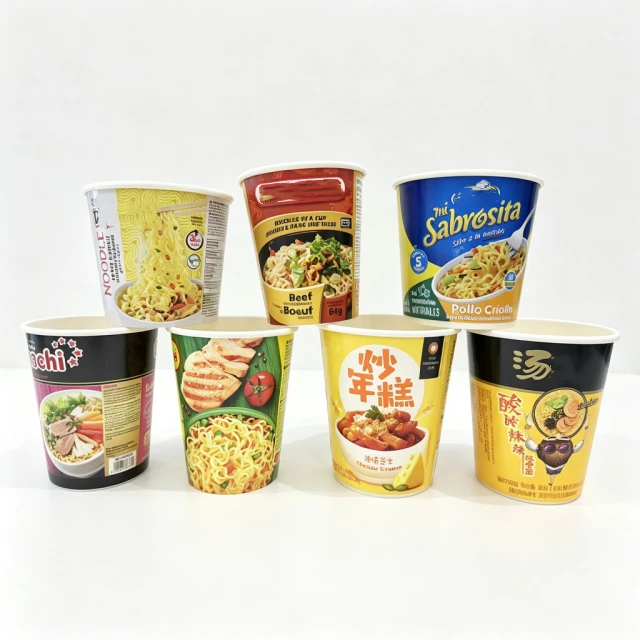 Dubbelskikt papperskåp för instant ramen