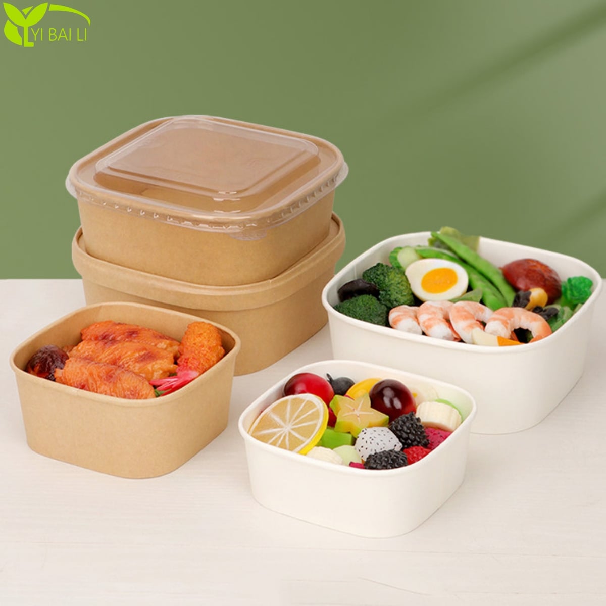 Square Paper Salad Bowl
