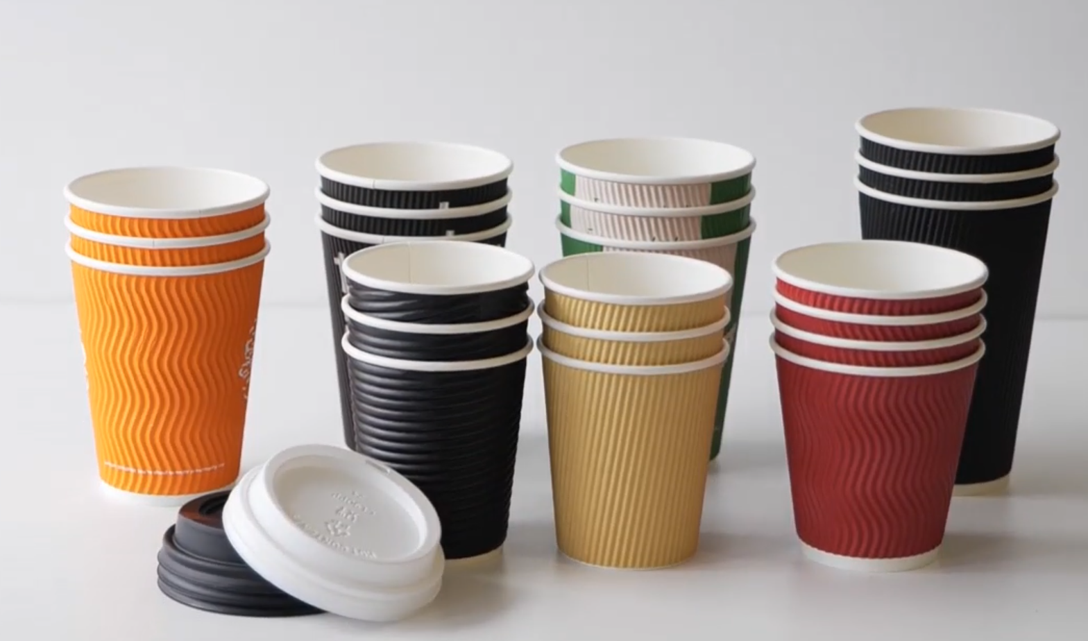 Corrugated coffee cup | Any color and various textures can be customized