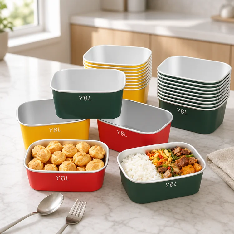Aluminium Foil Lined Rectangular Paper Bowl | High Barrier