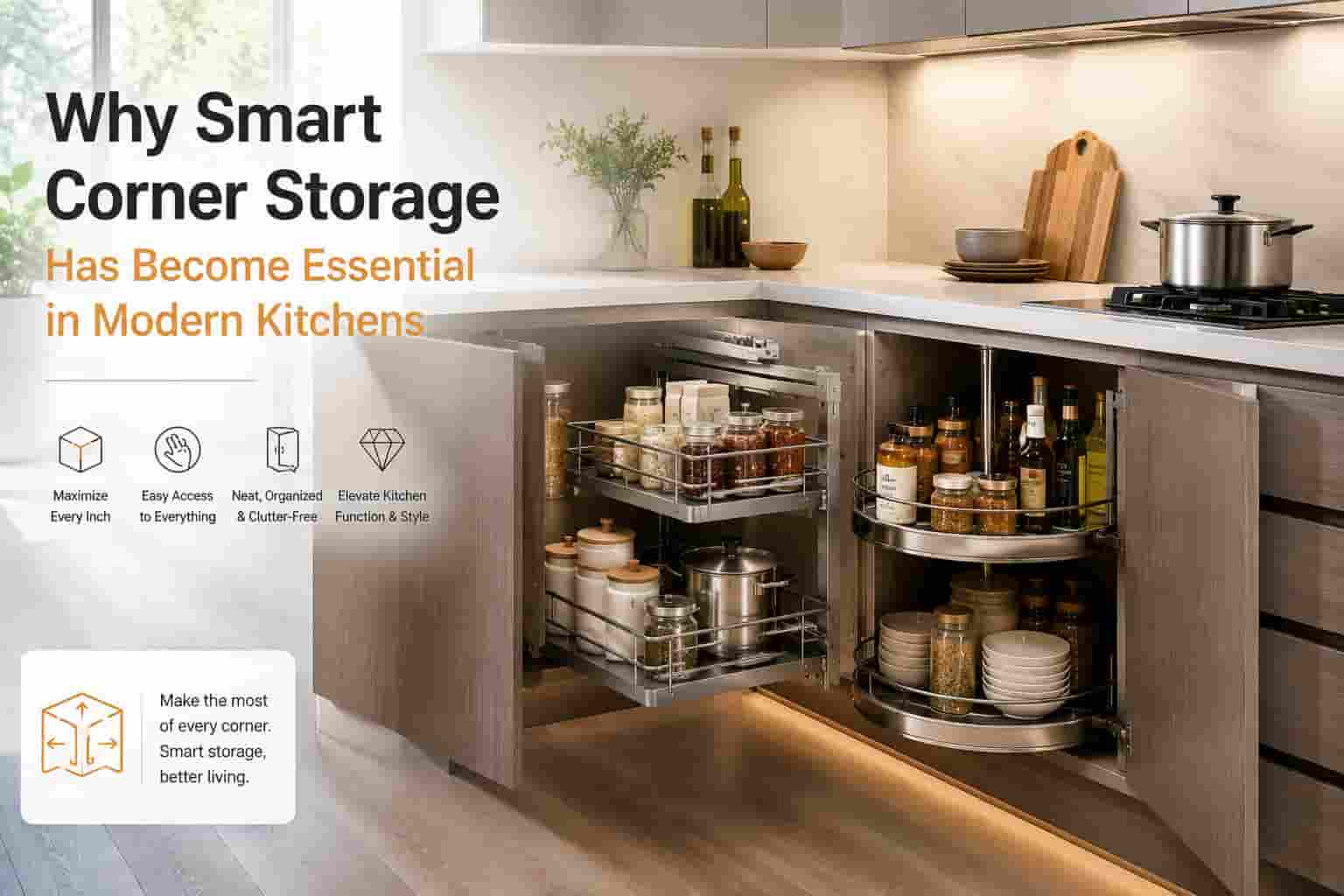 Why Smart Corner Storage Has Become Essential in Modern Kitchens