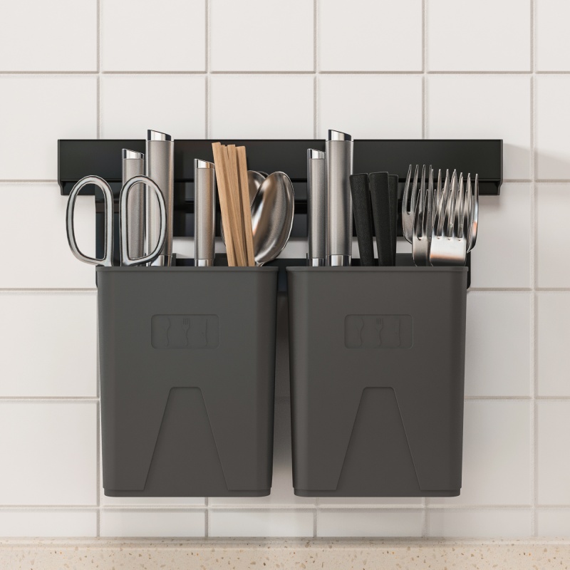 Double Buckets Rack – Kitchen Wall Mounted Organizer
