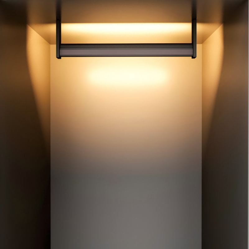 Aluminium & Leather Closet Rod Light