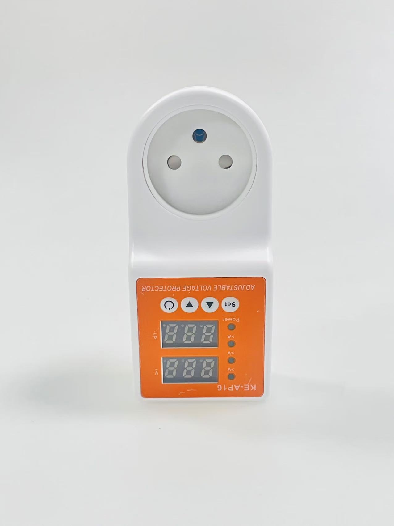 220V Dual Plug Safety Protector  Overload & Surge Protection for Home Appliances