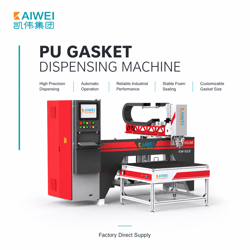 KAIWEI PU Foam Gasket Machine Auto Pressure Regulating Polyurethane / Silicone for Auto Fittings & Mountings KW-523A