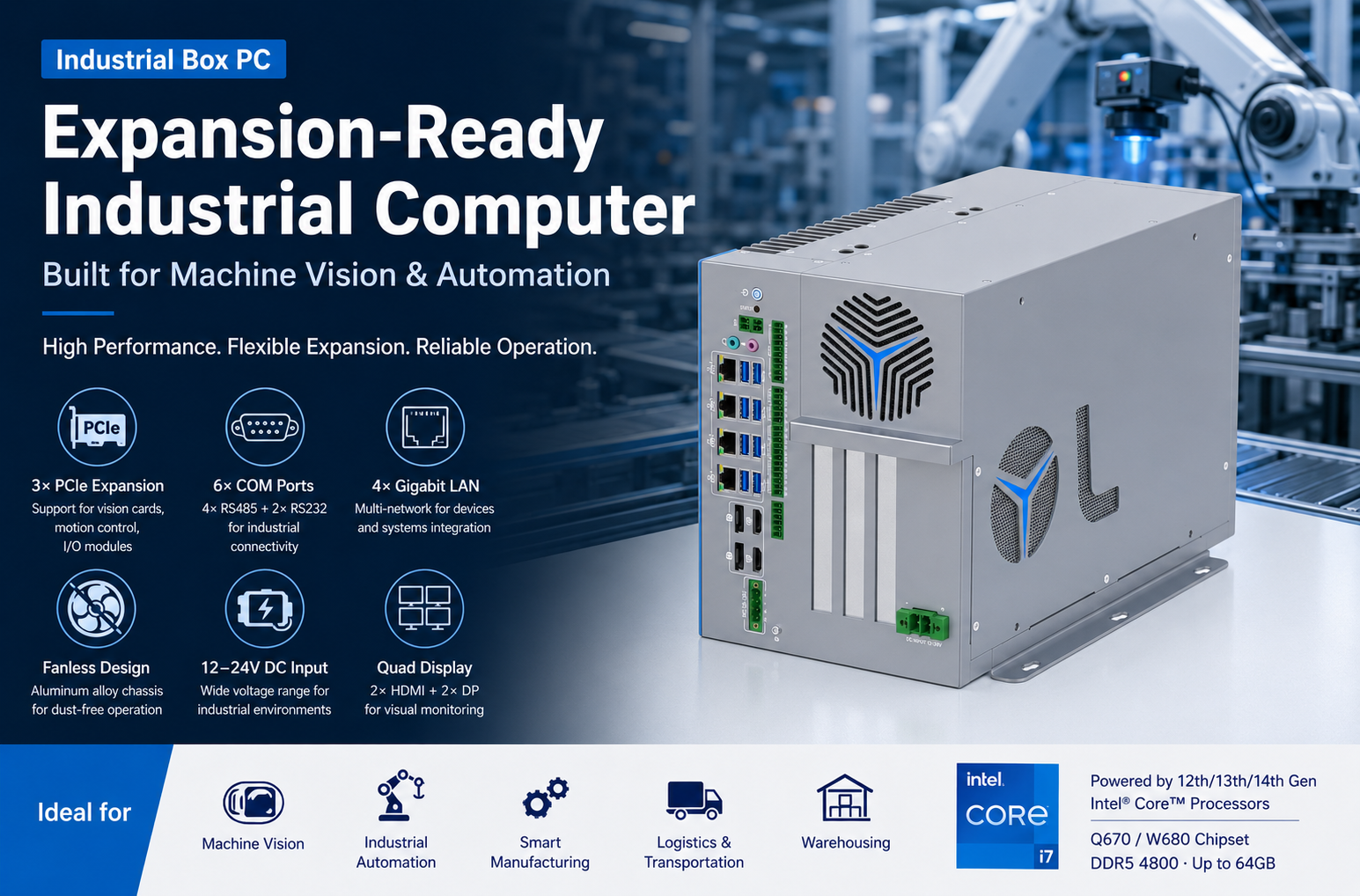 Growing Machine Vision Requirements Drive Demand for Industrial Box PCs with PCIe Expansion Capabilities Why Is Expansion Capacity Becoming More Important?