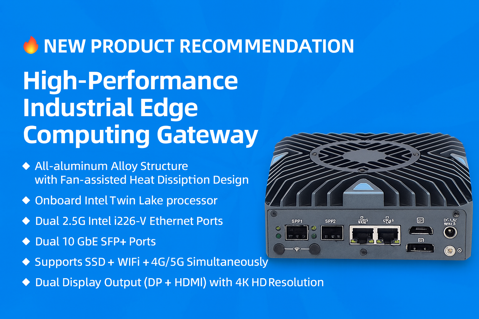 High Performance Industrial Edge Computing Gateway