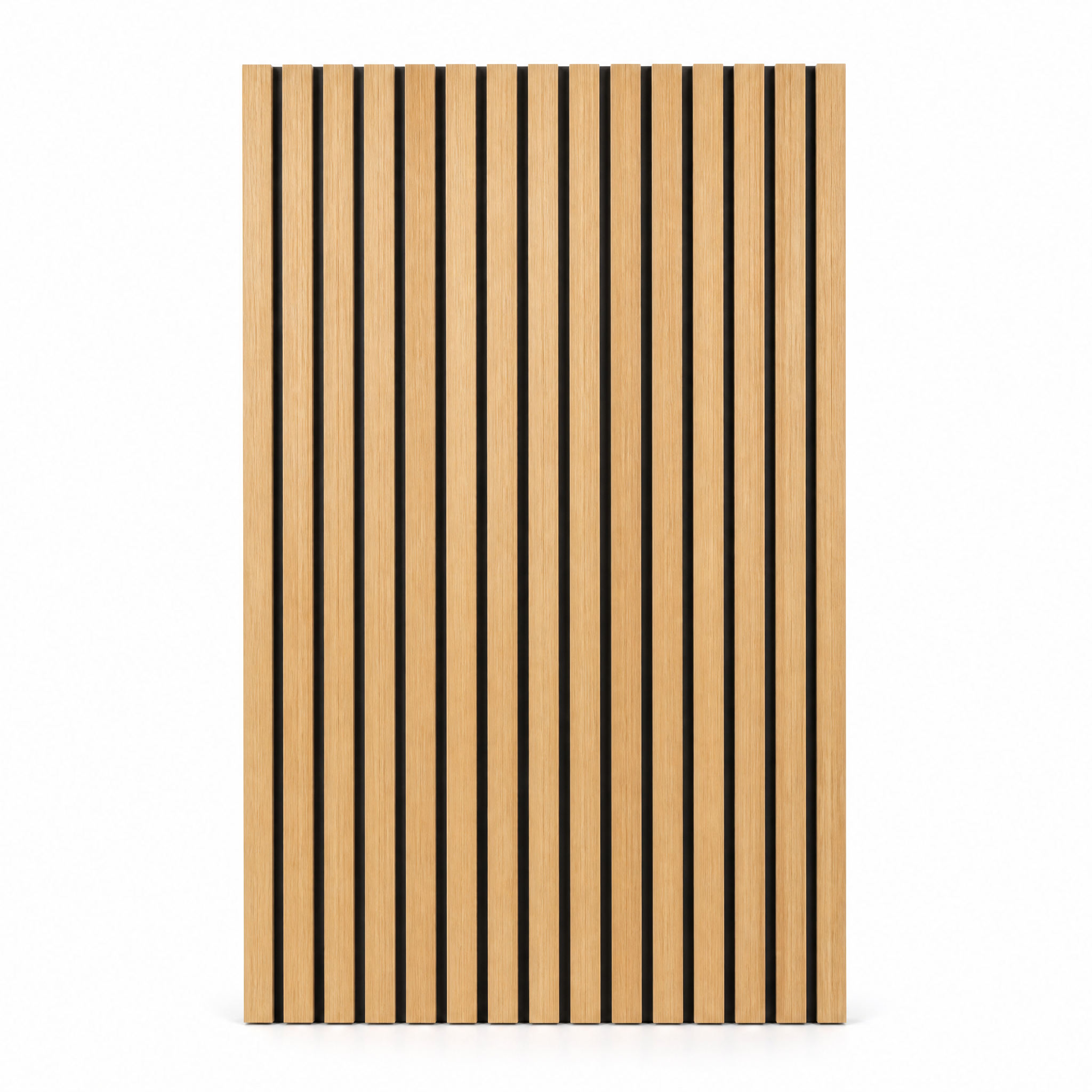 Oak Wood Surface Polyester Fiber Acoustic Wall Panel — Sound-Absorbing Slat Panel for Home Theaters, Studios & Office Acoustic Upgrades
