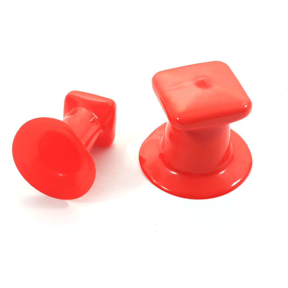 Bouchons ronds rouges en plastique sur mesure pour vis et écrous en nylon/PE/PVC Épais Large flange