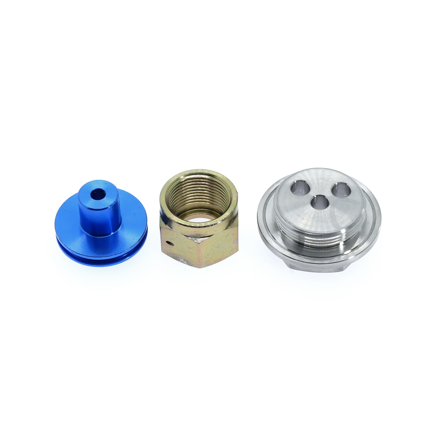 Custom CNC Machined Part Billet Aluminum Stainless Steel Threaded Plug CNC Machining Service