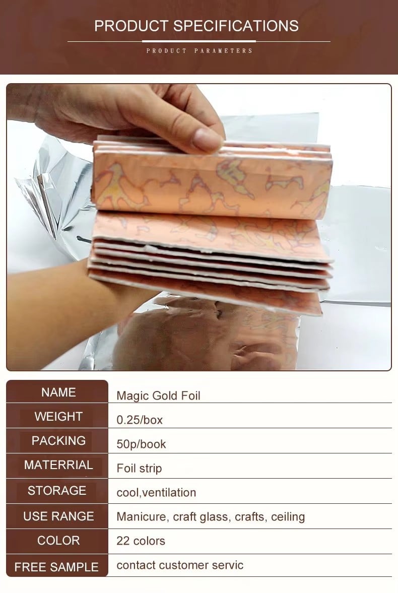 Professional Supply Art Crafts Decorating Gold Leaf Sheet Variegated Gold Leaf Foil 14*14Cm