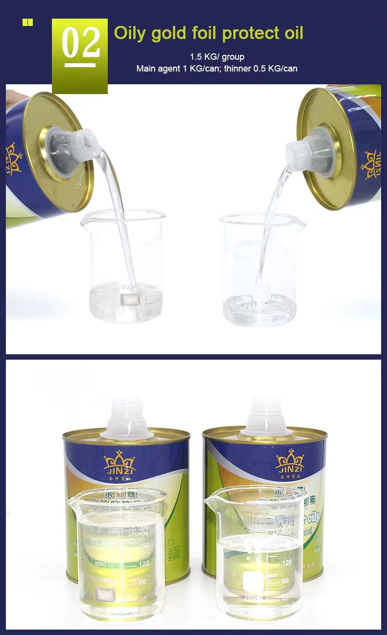 Most Popular Hot Sale Product Water-Gold Foil Protective Oil High Performance Water Gold Foil Oil