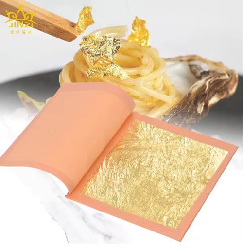 24K 8*8cm Gold Leaf Pure Gold Foil for Food