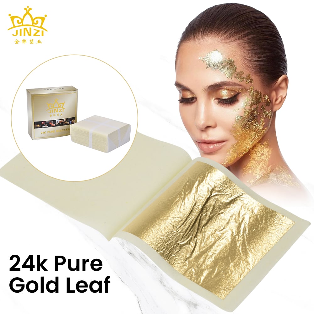 8*8cm 24K Genuine Gold Foil Leaf Facial Mask Sheets Skin Care Gold Leaf Sheet for Face Whitening