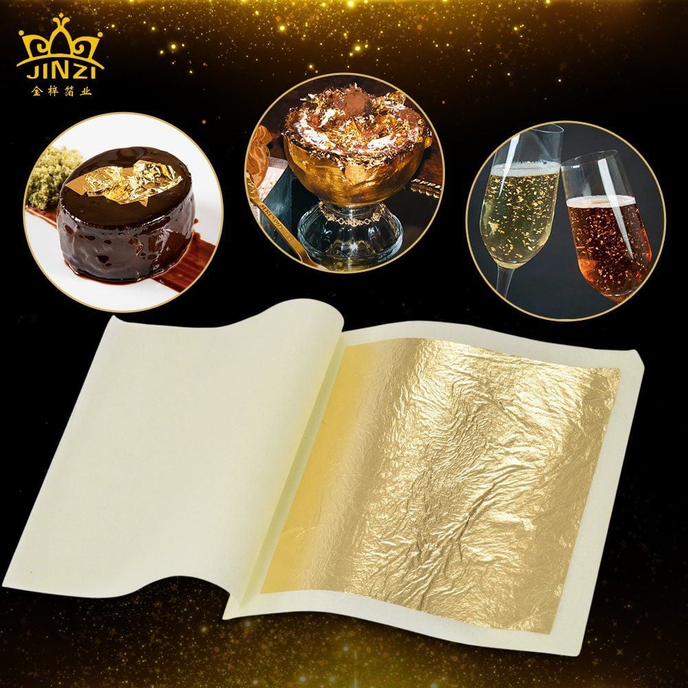 24K Gold Leaf Manufacturer Direct Sale Gold Leaf Edible Gold Leaf for Food Decoration