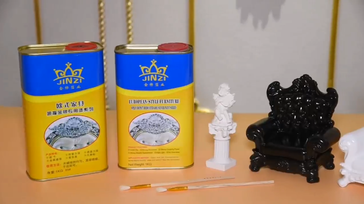 Extra Bright Gold Foil Paint application