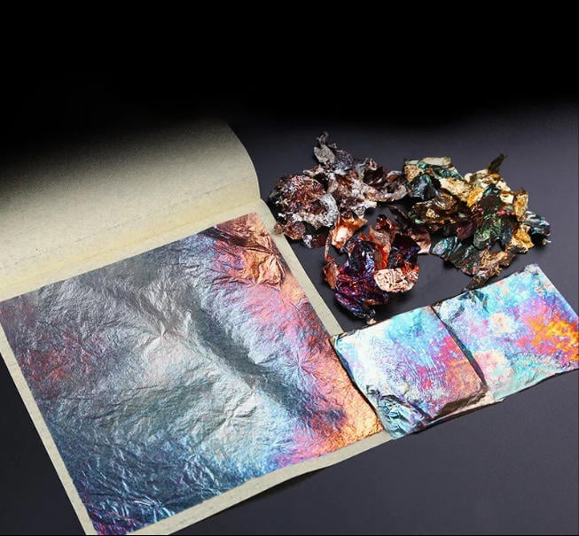 Wholesale Price High Quality Diy Handmade Burnt Foil imitation Gold Leaf Sheets Foil Paper for Art Handicraft Deco