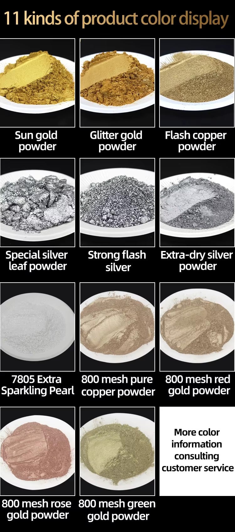 China Manufacturer Metallic Mica Powder Pearl Powder Pigment for Furniture Buddha Statue Coating