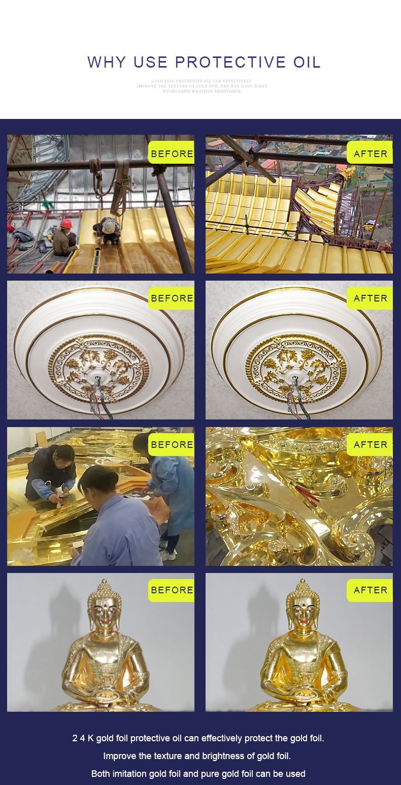Most Popular Hot Sale Product Water-Gold Foil Protective Oil High Performance Water Gold Foil Oil