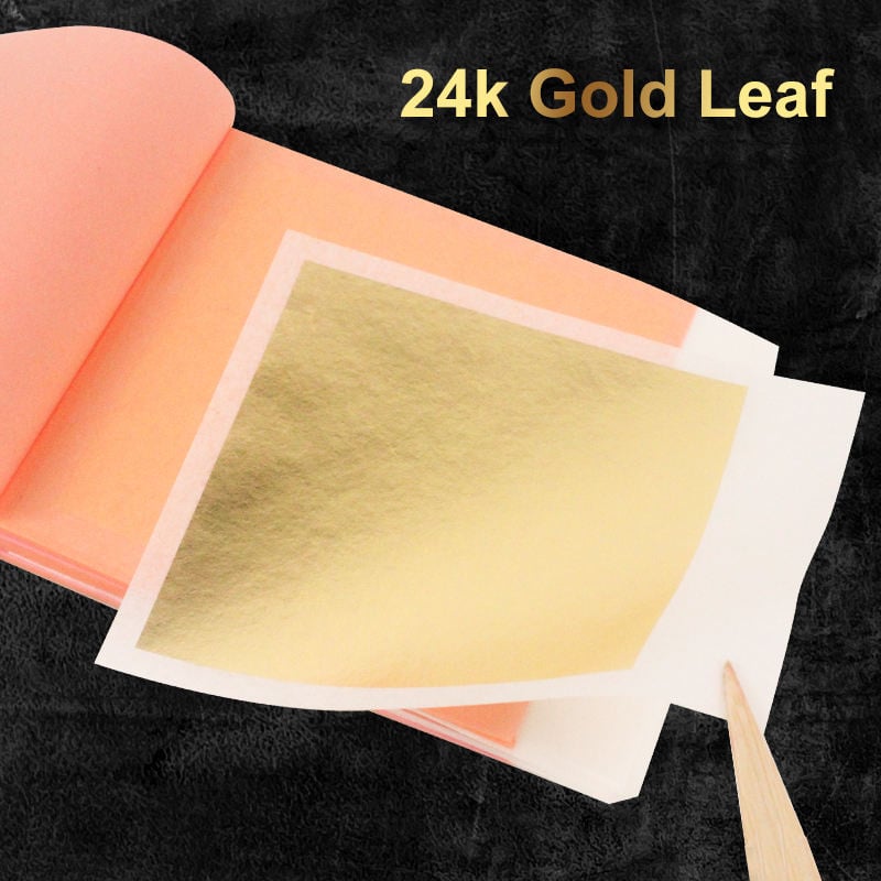Factory High Quality 8*8cm 25 Pieces/Book 24K Genuine Transfer Gold Foil