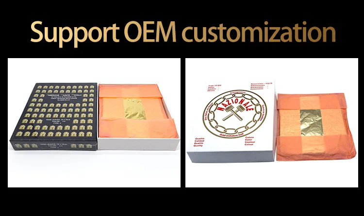 Hot Sale 16*16cm Imitation Gold Leaf High Quality Foil Imitation Gold Leaf Leaves for Decoration