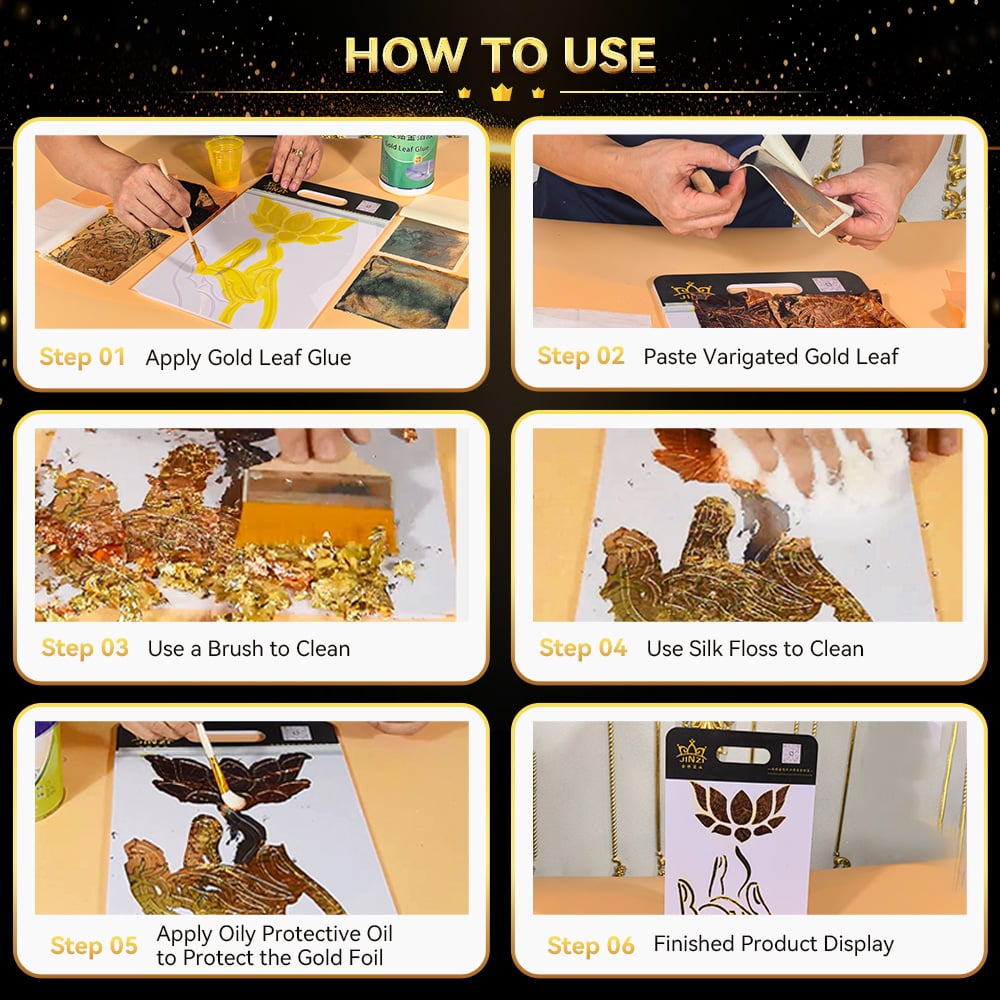 multi colors 14cm 50pcs a booklet imitation gold leaf sheets variegated metal copper leaf paper foil-4