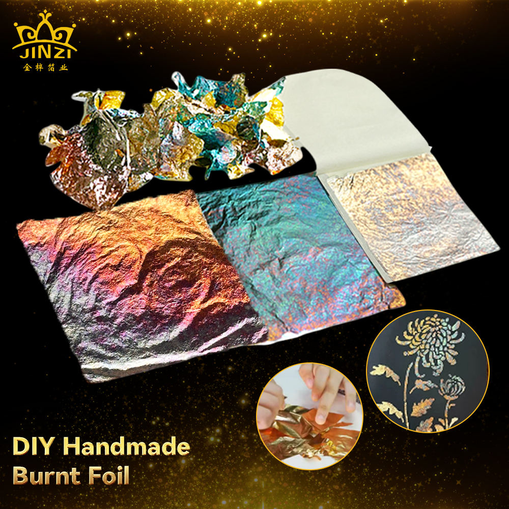 Most Popular Hot Sale Product Colorful Gold Leaf Sheet Diy Handmade Burnt Foil for Decoration