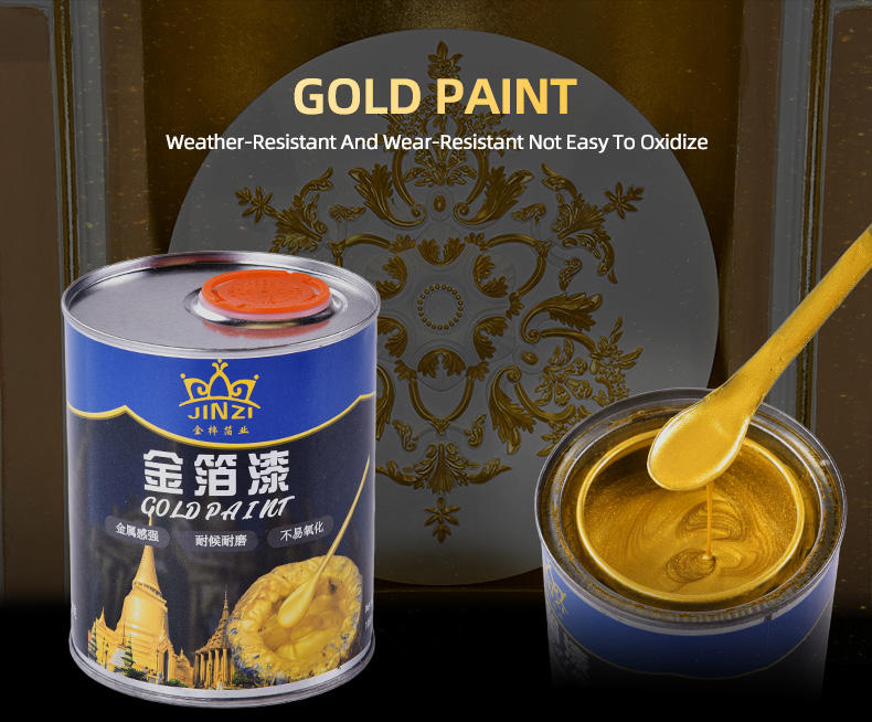 High Quality Gold Color Paint oil Gold  Foil Paint for Home Furniture Wooden Deco