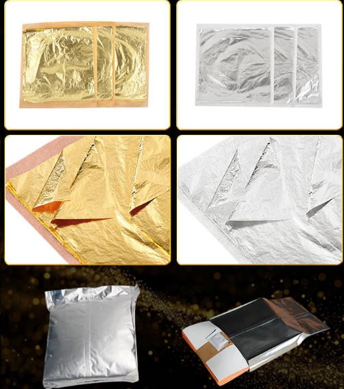 Hot Selling 16 X 16 Cm Italian Imitation Gold Leaf High Quality Gold Leaf Sheet For crafts