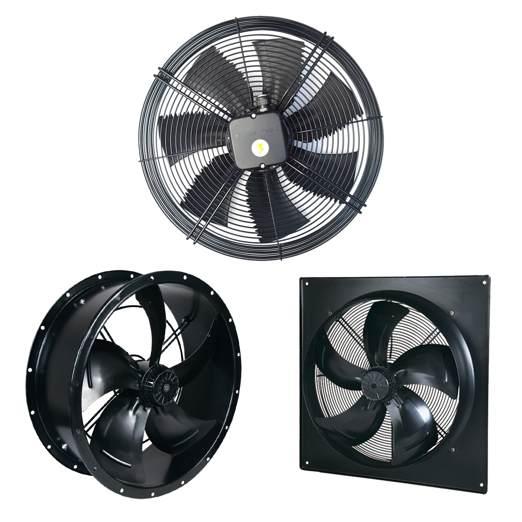 Industrial axial flow fan for evaporator condenser