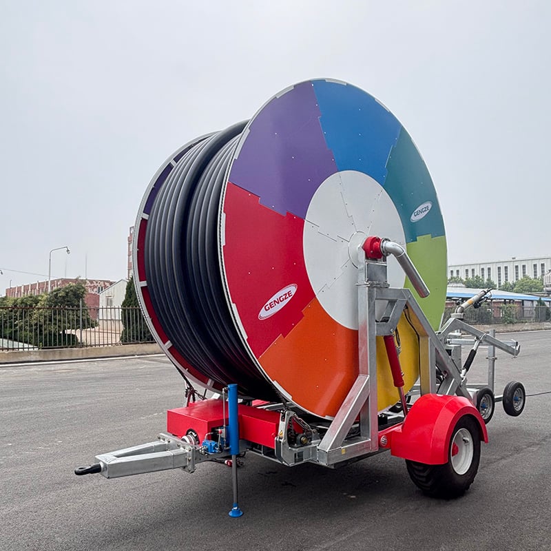 Large-Capacity Trailing Hose-Reel Irrigator for Farmland Orchard Pasture Large-Area Irrigation