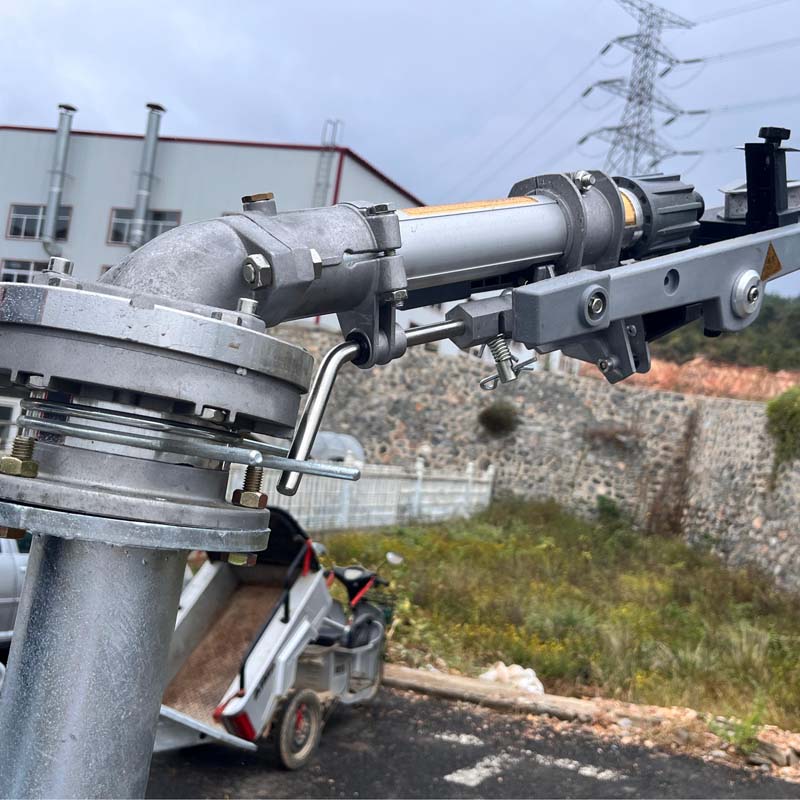 Easy setup and storage with a hose reel sprinkler system