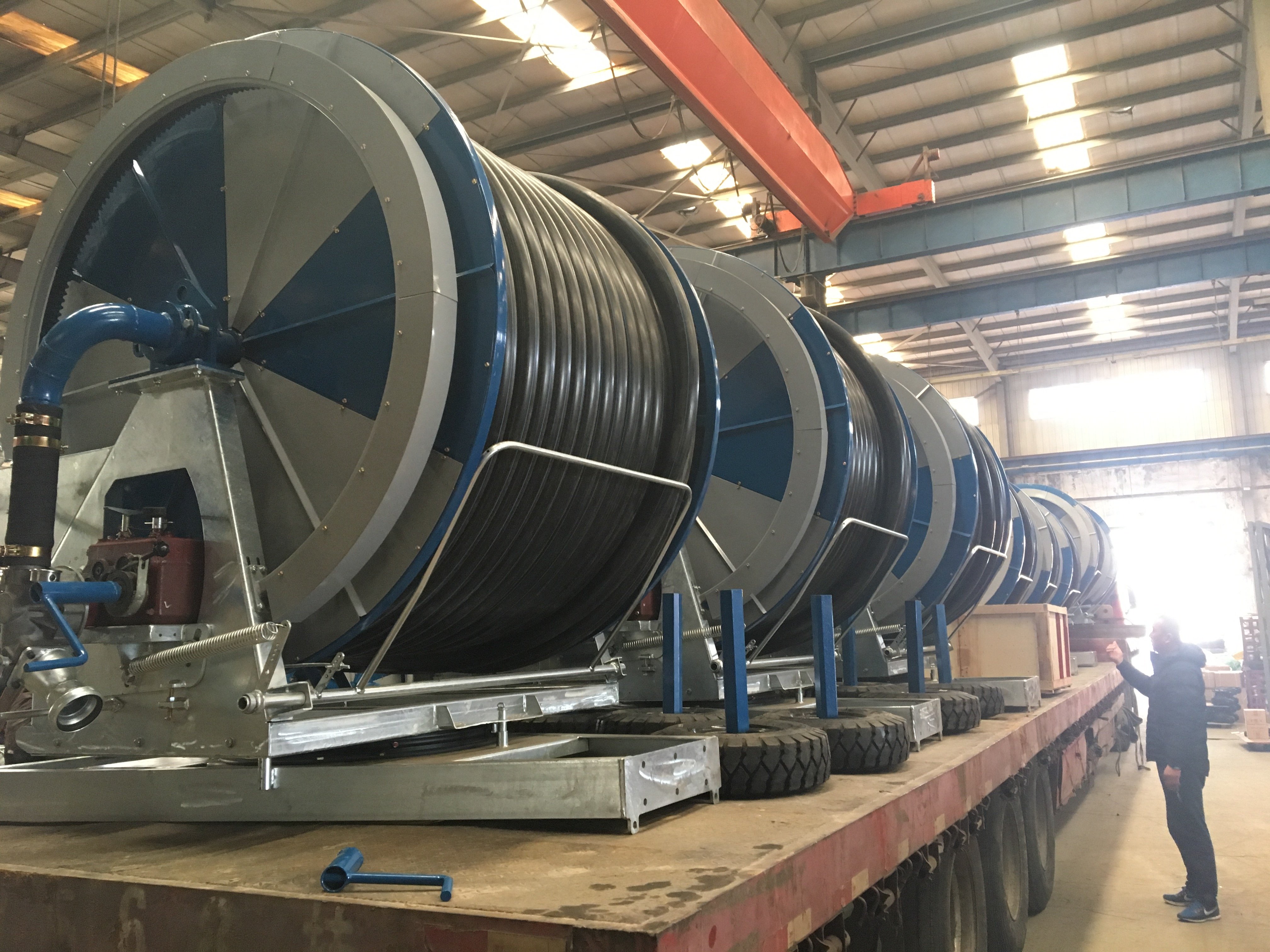 agricultural hose reel irrigation driven by diesel motor-2
