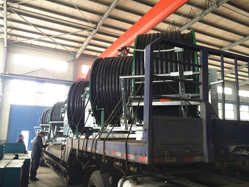 agricultural hose reel irrigation driven by diesel motor-3
