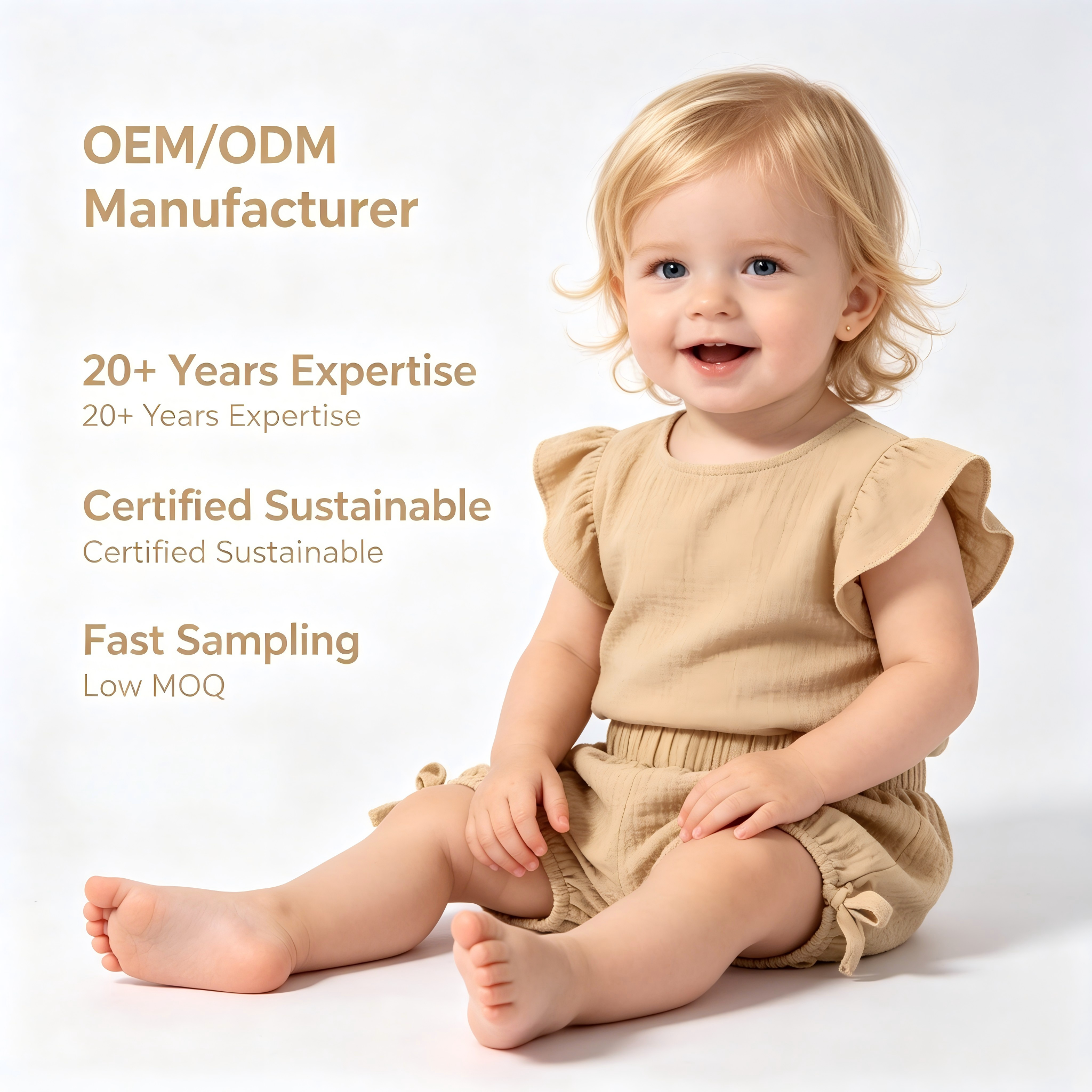 OEM/ODM Детски къси панталонки за бебета от 100% памук, двуслойни, гънеста марля с набръчкан ефект | Екологично чисти детски панталонки за ходещи деца с растително оцветяване, 135 г/м² | Персонализирани устойчиви детски лятни панталонки с растително оцветяване и панделки отстрани, търговия на едро