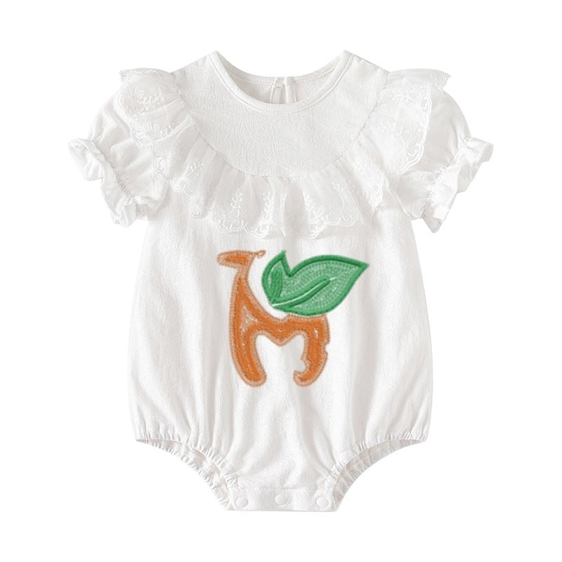 Cute Lace Full Moon 100 Days Princess Romper
