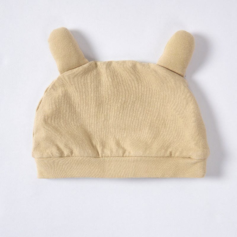 Organic Cotton Baby Bear Beanie - Sustainable Plant-Dyed Infant Ear Hat for Eco-Conscious Brands - Custom OEM/ODM Newborn Headwear Manufacturer - Non-Toxic Chemical-Free Breathable Toddler Accessories