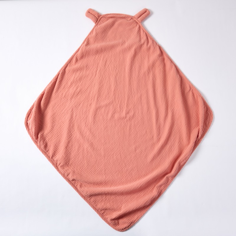 Custom Organic Hooded Baby Swaddle Blanket Manufacturer | Plant Dyed Muslin Cotton Infant Wrap for OEM ODM Private Label Brands