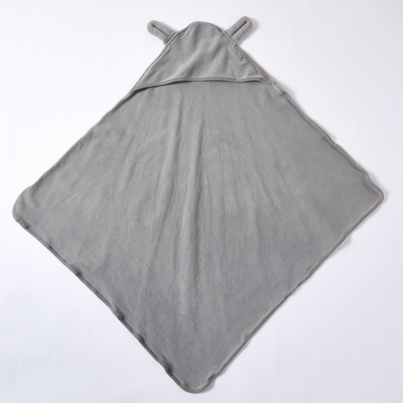 Organic Cotton Hooded Baby Blanket Plant-Dyed Newborn Swaddle Wrap Custom OEM ODM Soft Baby Receiving Blanket Manufacturer
