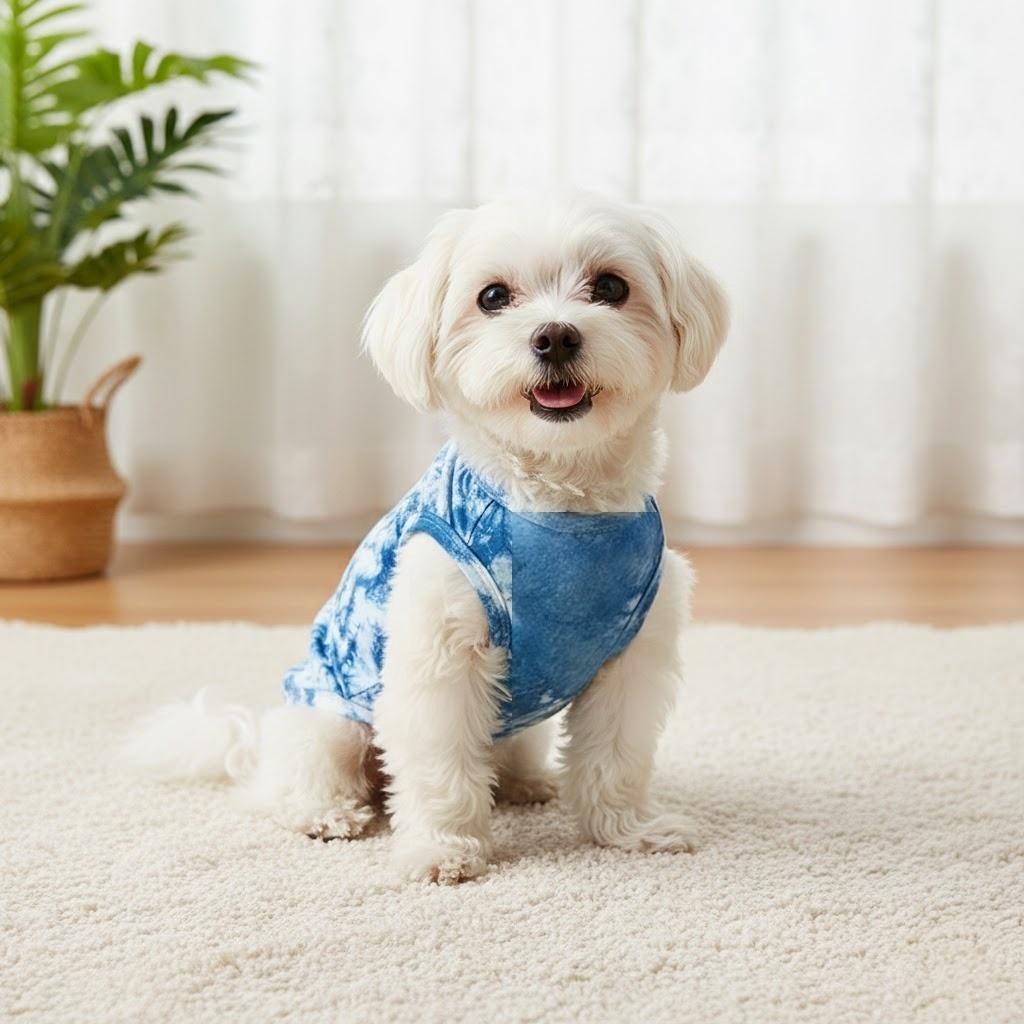OEM/ODM Custom Pet Tie-Dye Tank Top | 100% Cotton Organic Plant-Dyed Dog Vest | Eco-Friendly Non-Toxic Botanical Dye Cat Apparel for Private Label | Sustainable Breathable Puppy Shirt | Wholesale Pet Clothing Manufacturer