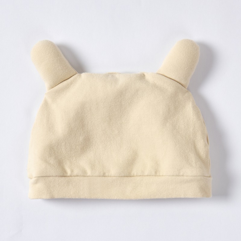 Organic Cotton Baby Bear Beanie - Natural Plant-Dyed Infant Ear Hat for Eco-Friendly Newborn Brands - Custom OEM/ODM Sustainable Baby Accessories - Soft, Non-Toxic Breathable Toddler Headwear – Manufacturer Direct