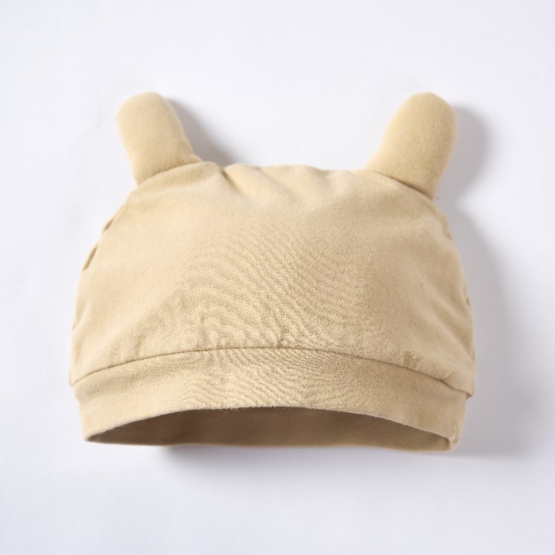 Organic Cotton Baby Bear Beanie - Sustainable Plant-Dyed Infant Ear Hat for Eco-Conscious Brands - Custom OEM/ODM Newborn Headwear Manufacturer - Non-Toxic Chemical-Free Breathable Toddler Accessories