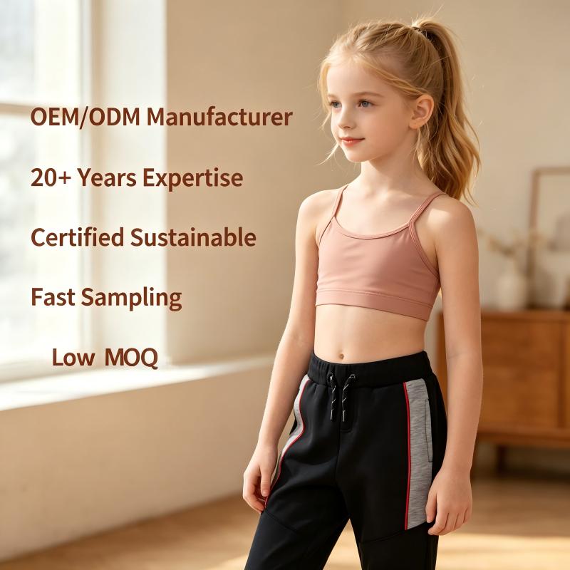 Custom Kids Jogger Sweatpants Manufacturer OEM ODM | Color Block Children’s Sports Pants | Cotton Activewear Bottoms Supplier for Private Label Kidswear Brands